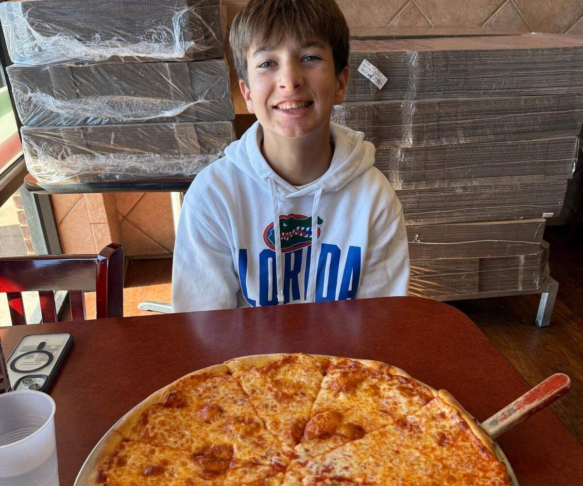 Tristan Graziano at Due Amici Pizza.
