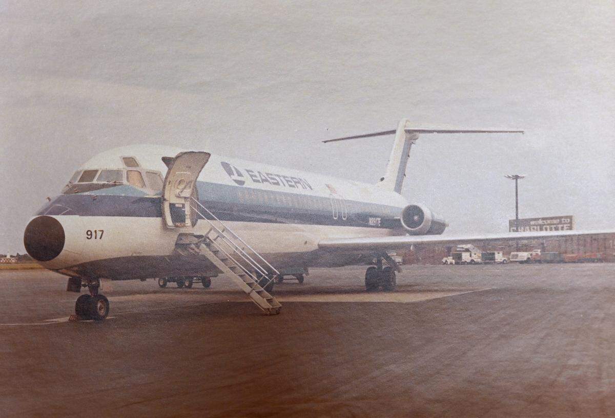 This Eastern Air Lines DC-9 plane is similar to the one that was carrying 82 people from Charleston to Charlotte on the morning of Sept. 11, 1974.