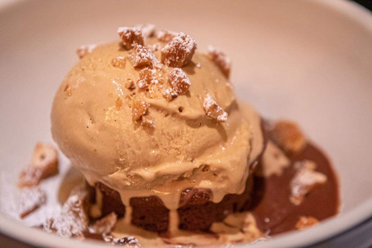 Hazelnut Torta at North Italia: Nutella cream, hazelnut toffee, salted caramel gelato ($8.50).