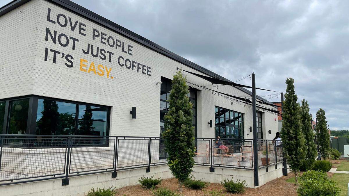 Not Just Coffee’s Jay Street location inside of Hygge Coworking. The Counterculture Club is holding an alcohol-free party called Wellbeing Bar at Not Just Coffee on Oct. 22.
