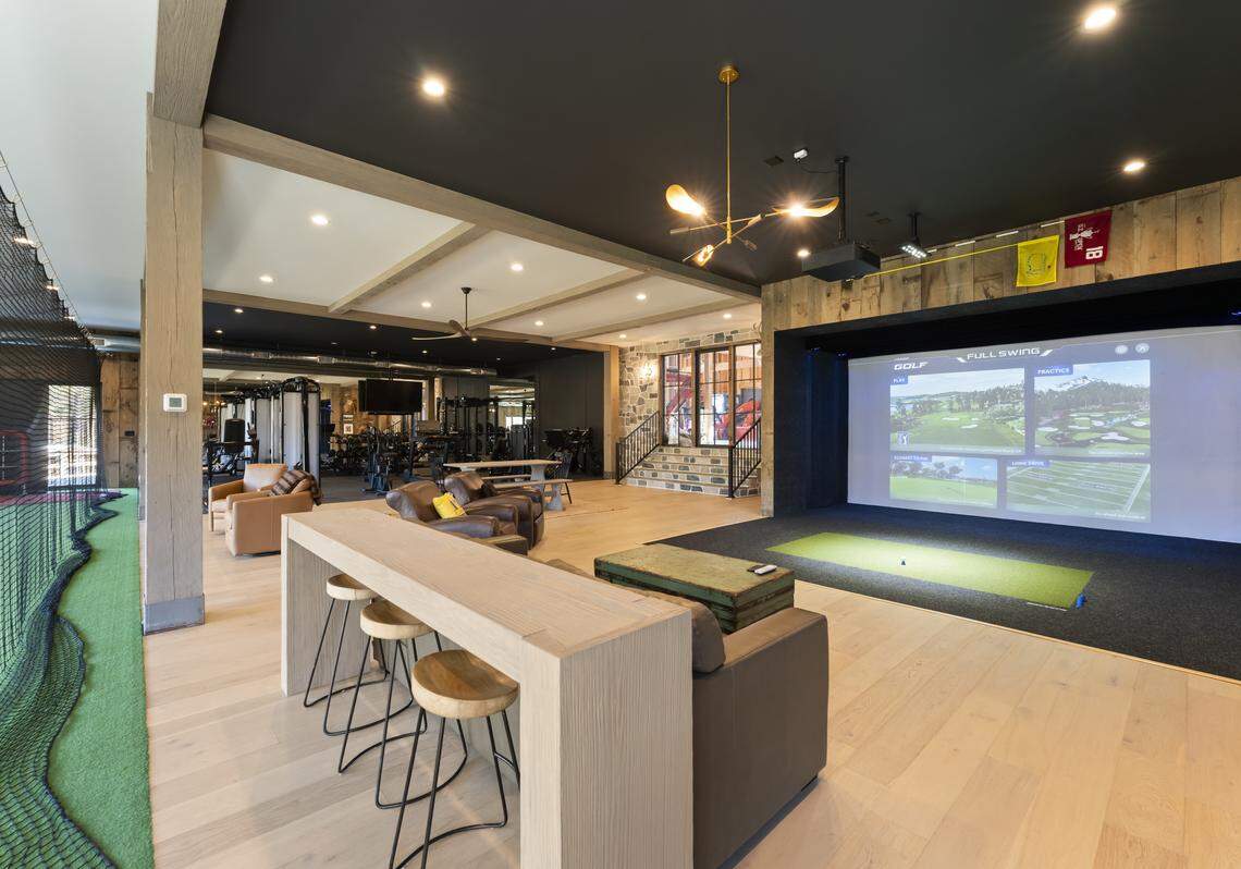The golf simulator inside of Adam Hayes’ $14 million home in Lincoln County. It’s the highest-priced residential property in the county’s history. Hayes is the longtime caddie of pro golfer Jon Rahm.