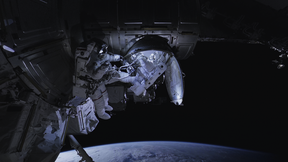At the immersive-exhibit “Space Explorers: The Infinite,” visitors hang out on the International Space Station with astronauts.