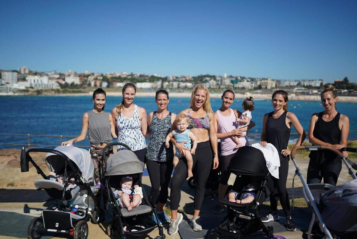 Anna Kooiman in Australia with her Strong Sexy Mammas crew.