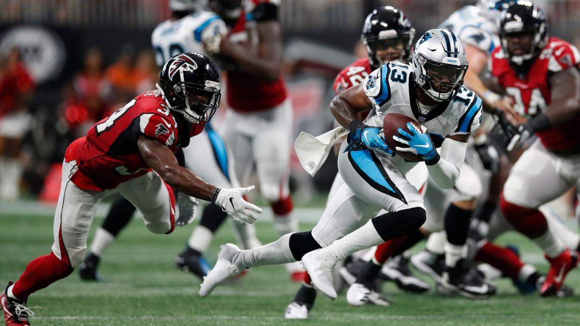 Carolina Panthers wide receiver Jarius Wright (13) has developed into a dependable third-down target for quarterback Cam Newton so far this season, with four of his nine catches going for first downs or a touchdown.