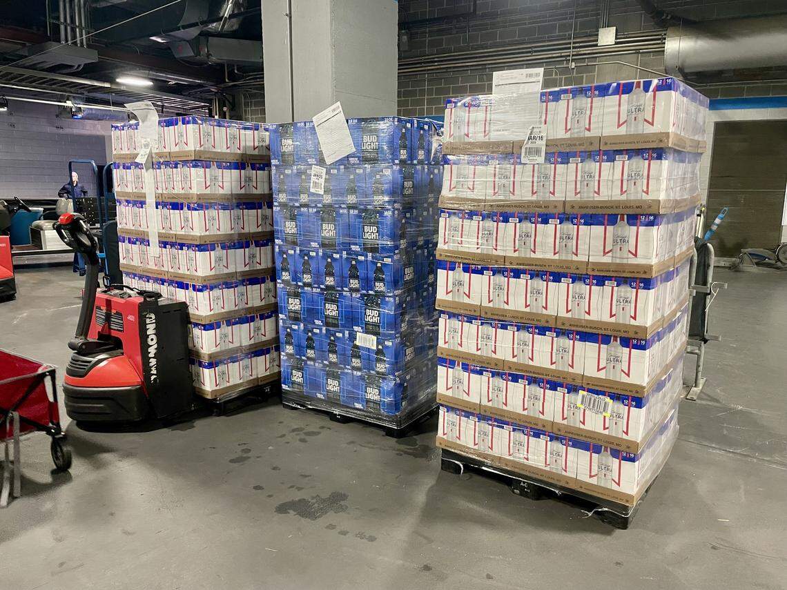 A replenishment of beer in between Sunday’s Carolina Panthers-Buffalo Bills game and Tuesday’s Charlotte FC playoff game. 