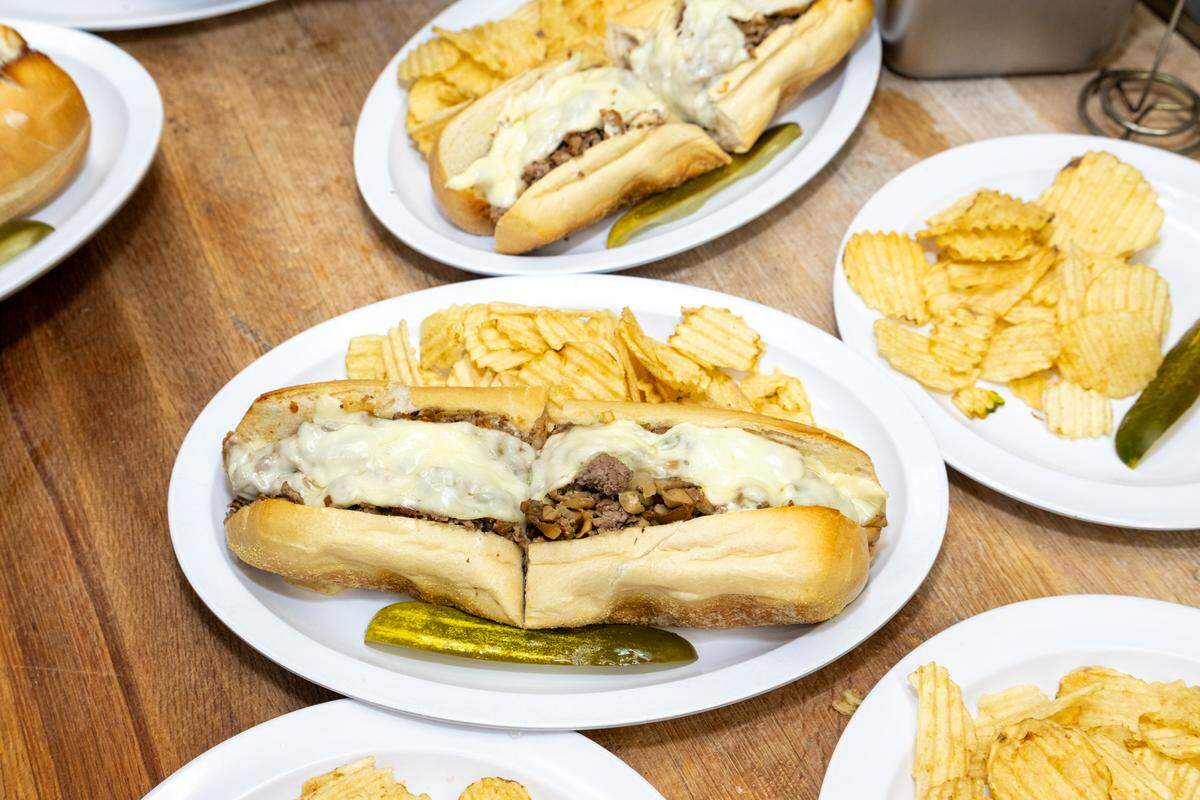 A steak Philly sub at House of Pizza.