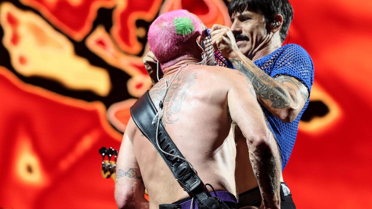 The Red Hot Chili Peppers perform at the Bank of America Stadium in Charlotte, N.C., on Thursday, September 1, 2022.