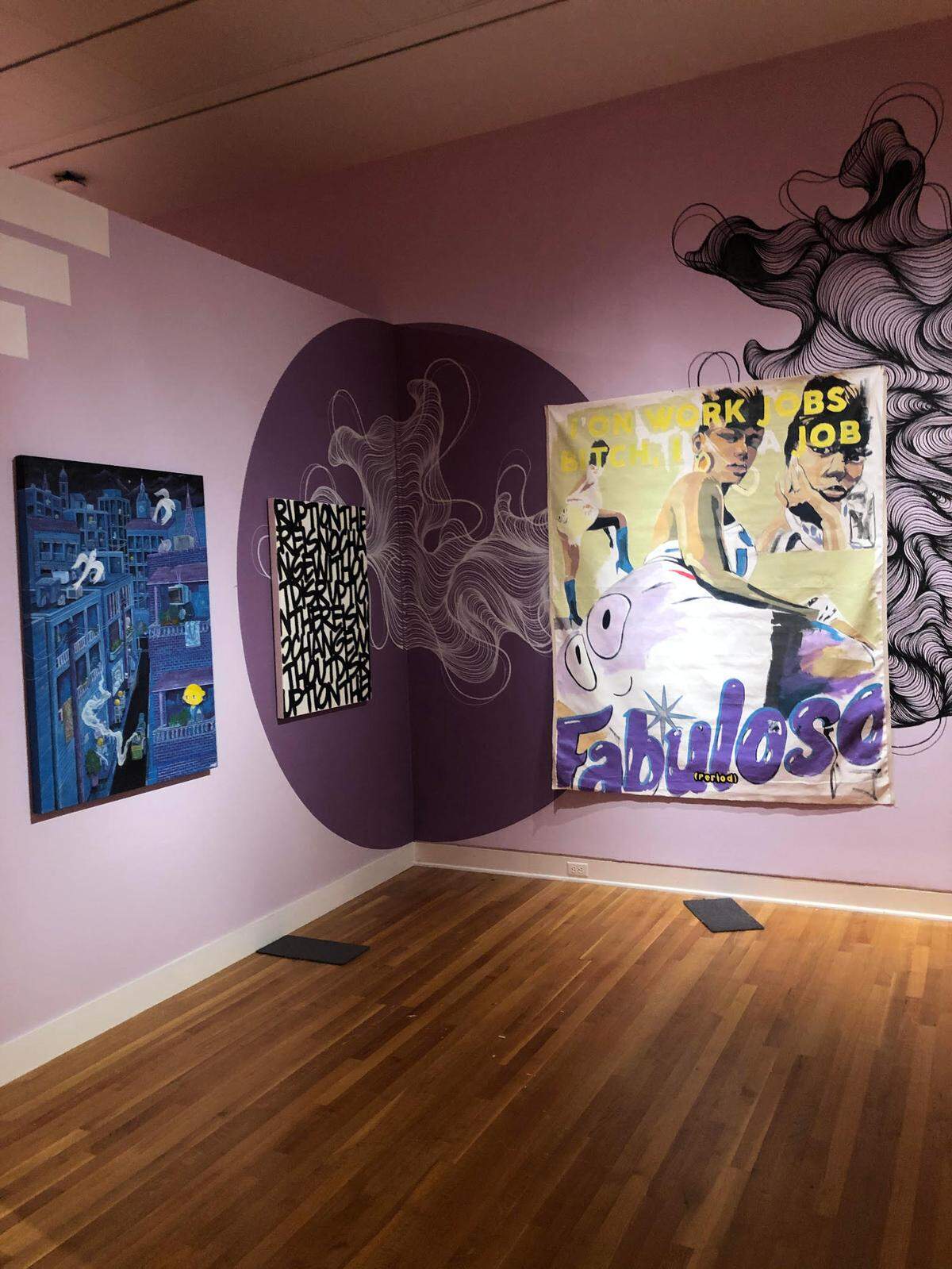 Black Lives Matter mural artists exhibited in the first LOCAL/STREET exhibit. Pieces by Dammit Wesley and CHD:WCK!