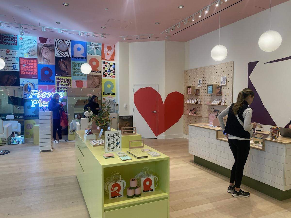 Rowan, an ear-piercing studio performed by licensed nurses, opened in December at SouthPark mall.