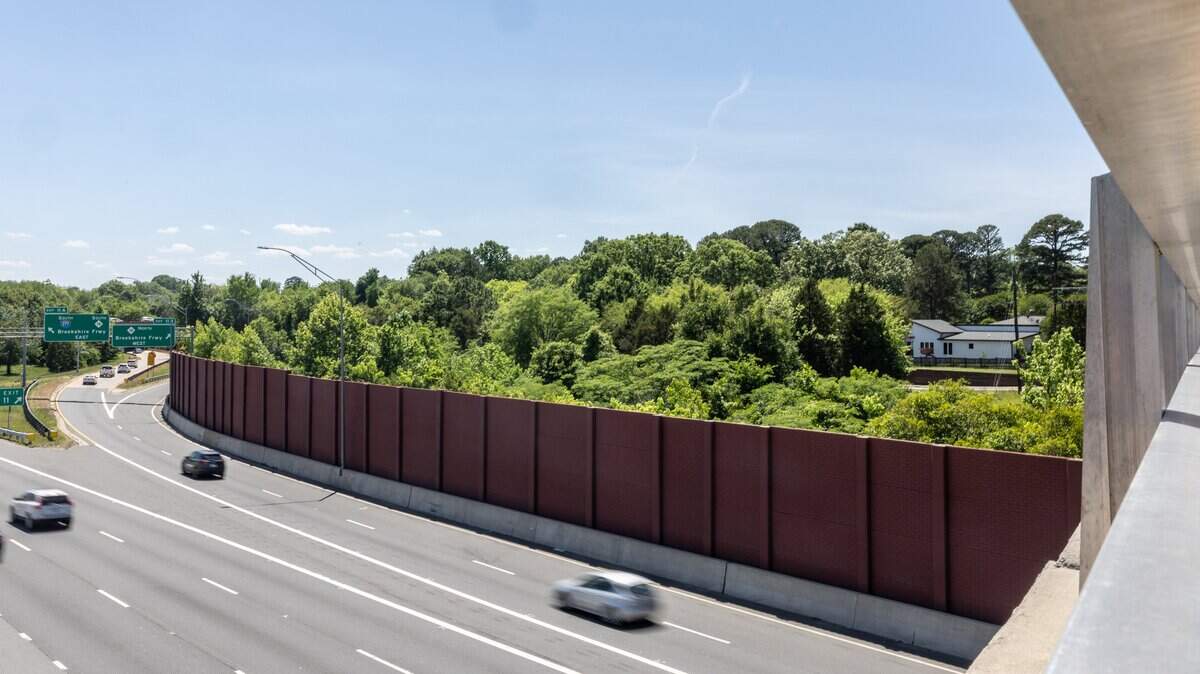 A view of I-77 from the Oaklawn Avenue bridge in Charlotte in Charlotte, N.C., on Sunday, May 10, 2026.