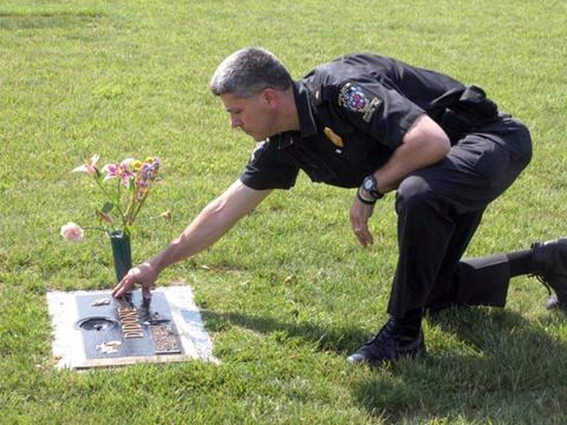 Montgomery County Police Assistant Chief Thomas Didone visits the grave of his son, Ryan, who died in a high-speed crash when he was 15.
