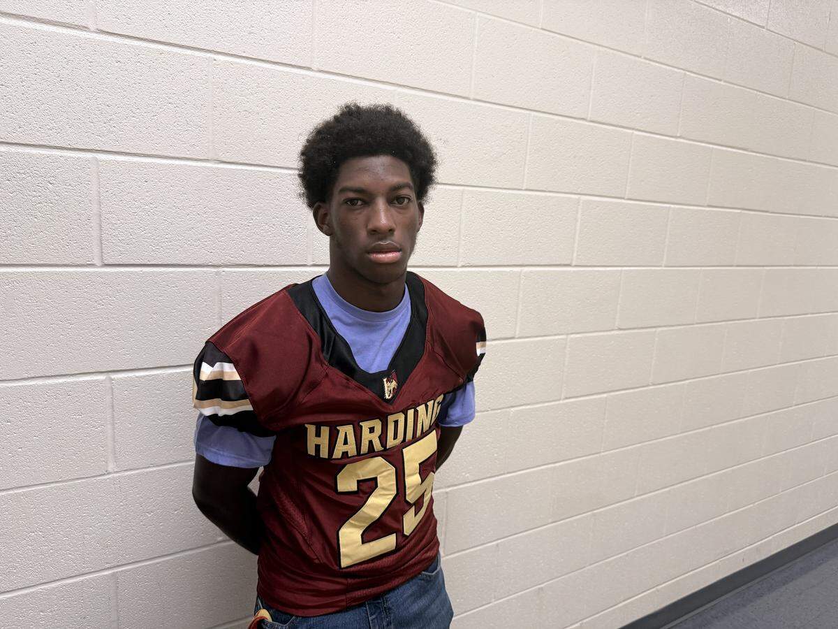 Harding High junior football player Lebron Alford.