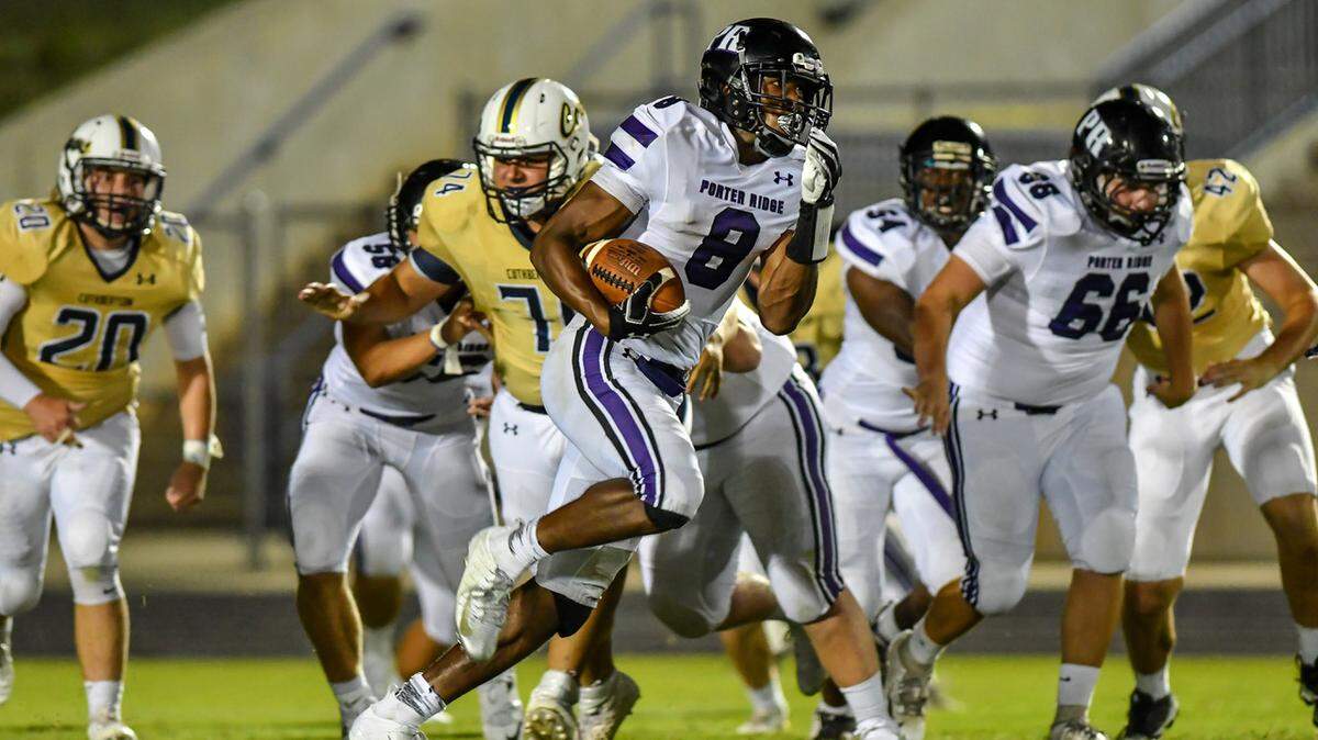 Porter Ridge High running back Jaylen Coleman rushed for nearly 2,000 yards and is the Southwestern 4A offensive player of the year