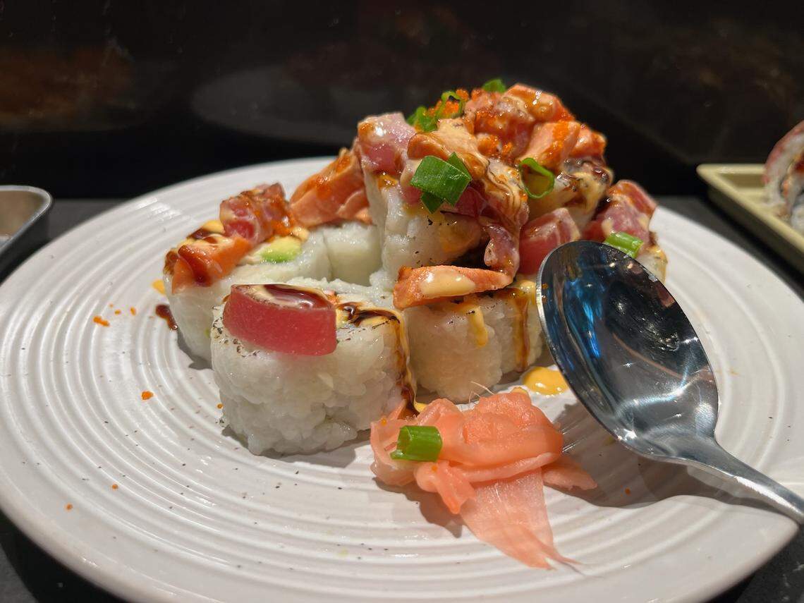 A sushi presentation from Sushi Art at Monarch Market.