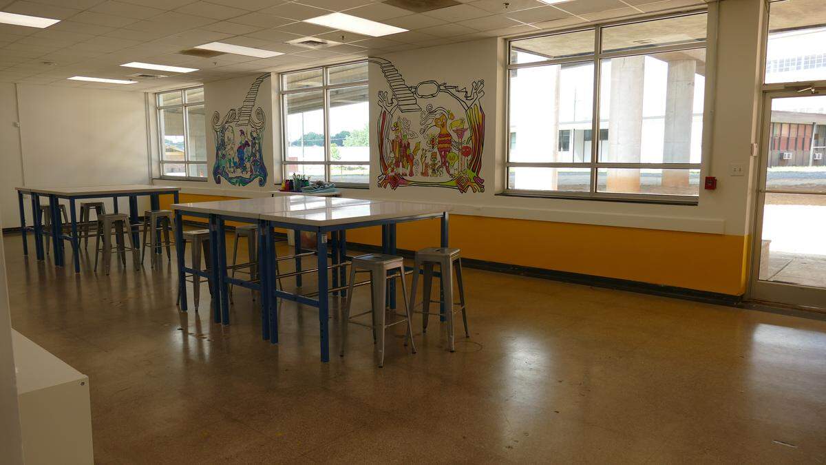 This is one of the classrooms at The Bridge, an 1,800-square-foot experimental workspace that Arts+ has launched just north of NoDa. The new space will allow Arts+ to offer drop-in studio hours, classes and workshops, and plenty of free parking, something it can’t do at its Spirit Square location.