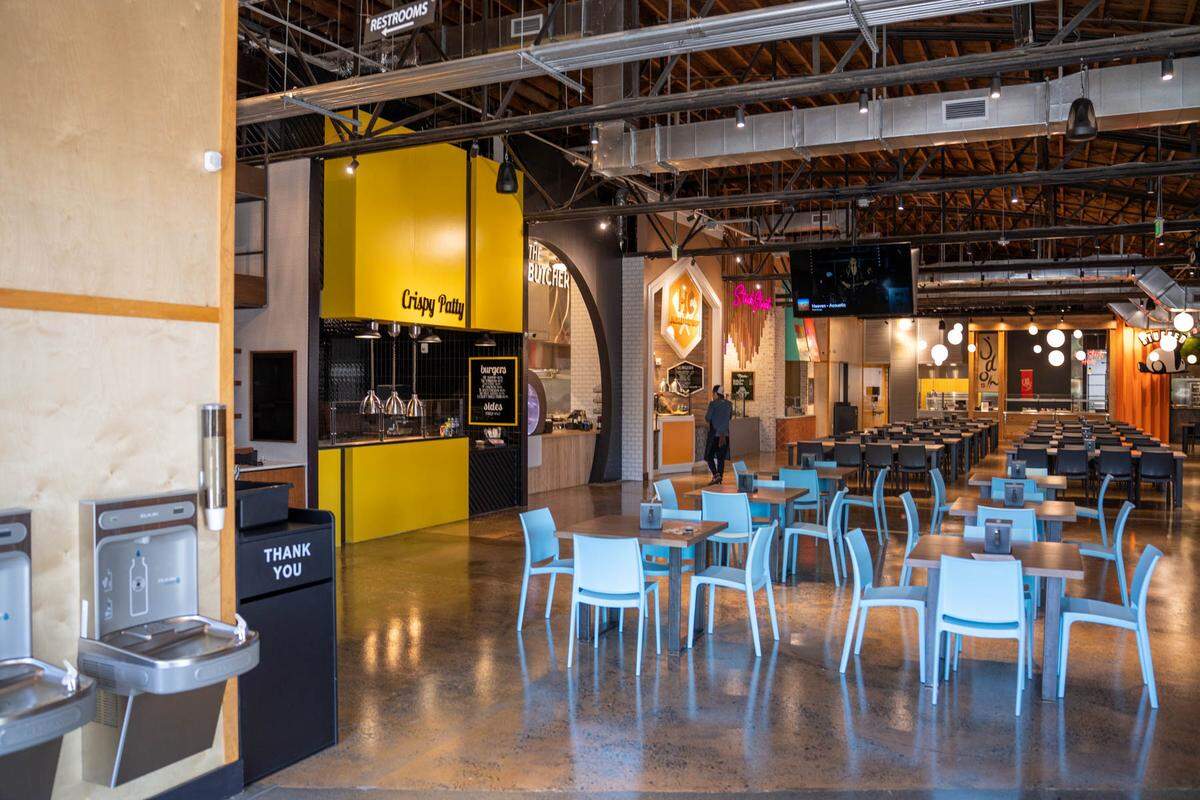 Urban District Market food stalls include Crispy Patty, HC Burger Company, LaBARatory, The Rare Butcher, Stick Street and Stuffed.