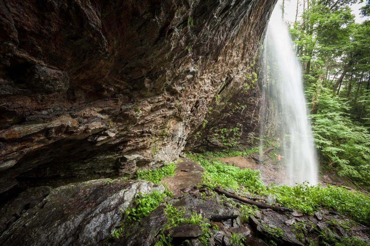 The 70-foot Douglas Falls cascades through the heart of the proposed Craggy National Scenic Area.