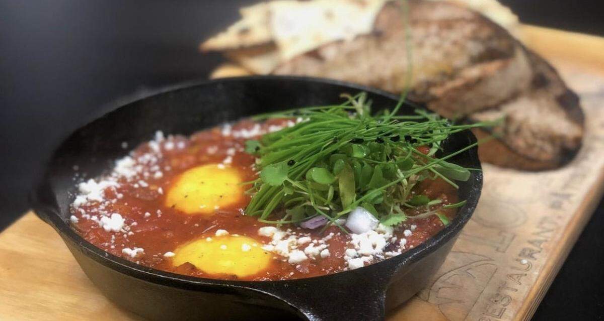 Local Loaf’s Shakshuka ($12) offers a brunch dish that’s something different from your average bennies or waffles.