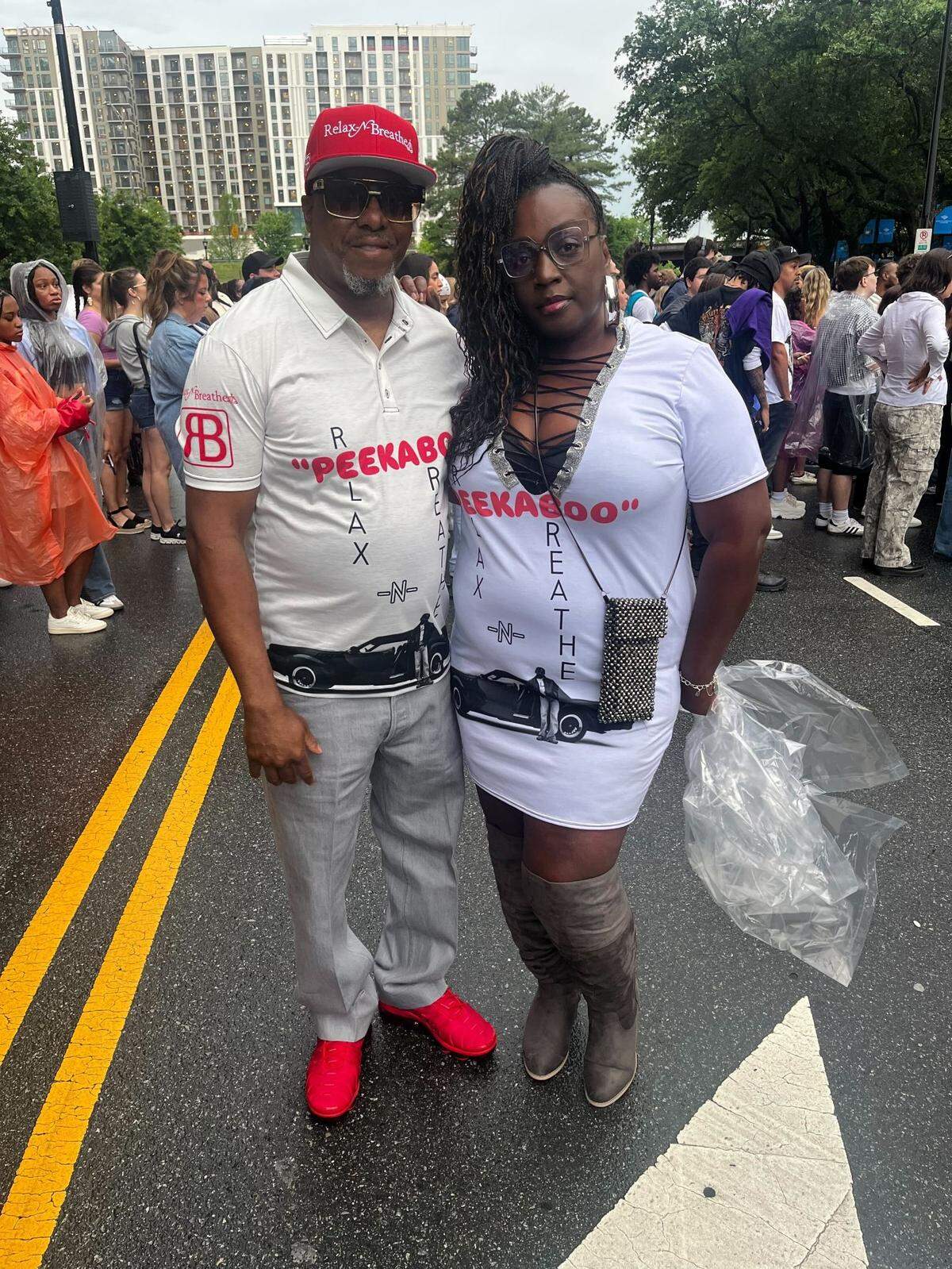 It’s Rock Muhammad’s 52nd birthday and he and his wife Vickie are ready to have a good time at Kendrick Lamar’s concert at Bank of America Stadium in Charlotte on Saturday, May 3, 2025. “We’re looking forward to all of the songs.” Vickie Muhammad said.