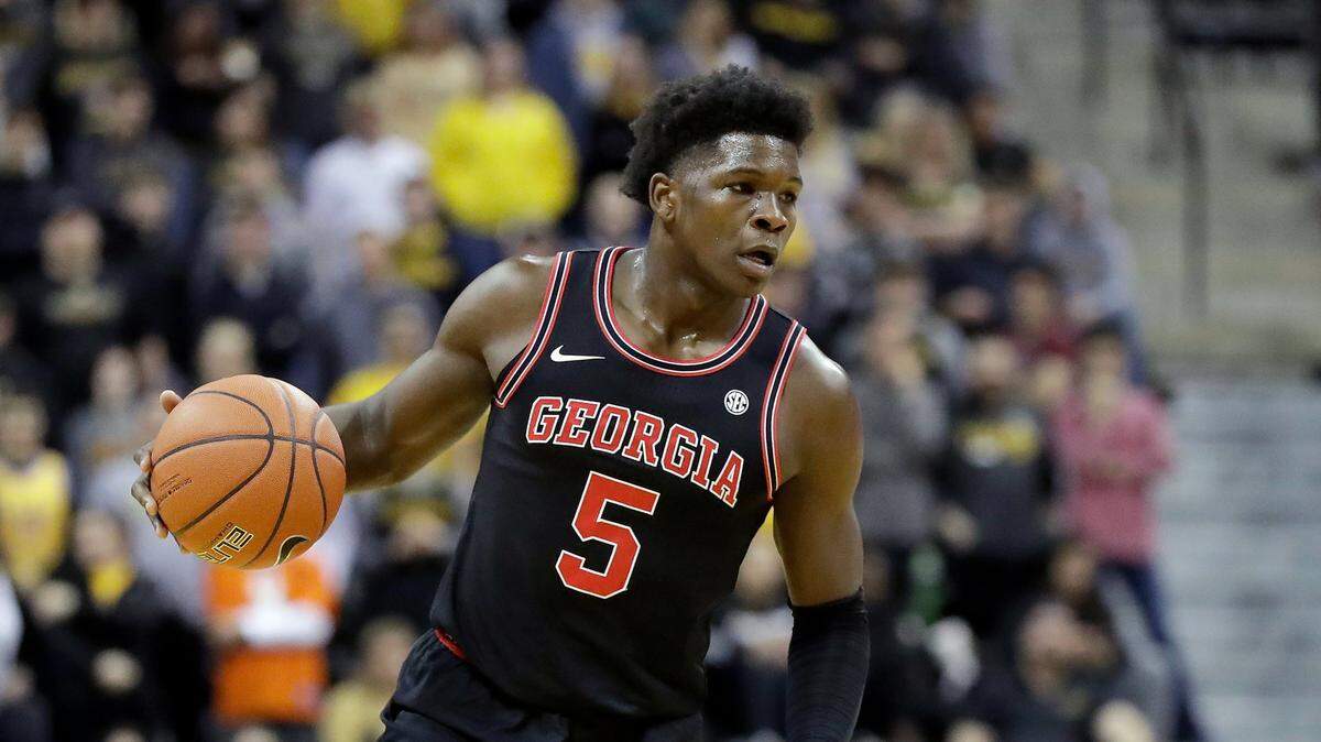 Georgia’s Anthony Edwards could be the No. 1 overall pick in the NBA draft Wednesday, but Charlotte could also end up with him at No. 3.