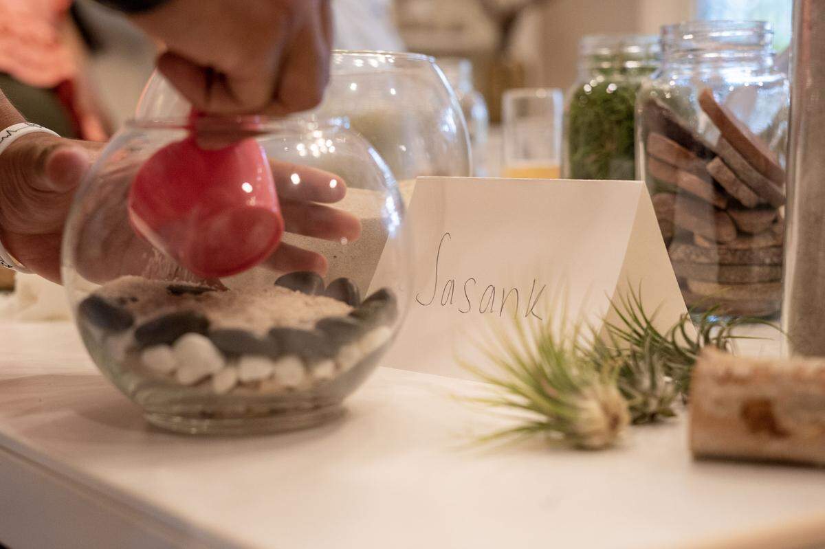 Build a terrarium to brighten your home office at Twigs & Figs in Ballantyne. 
