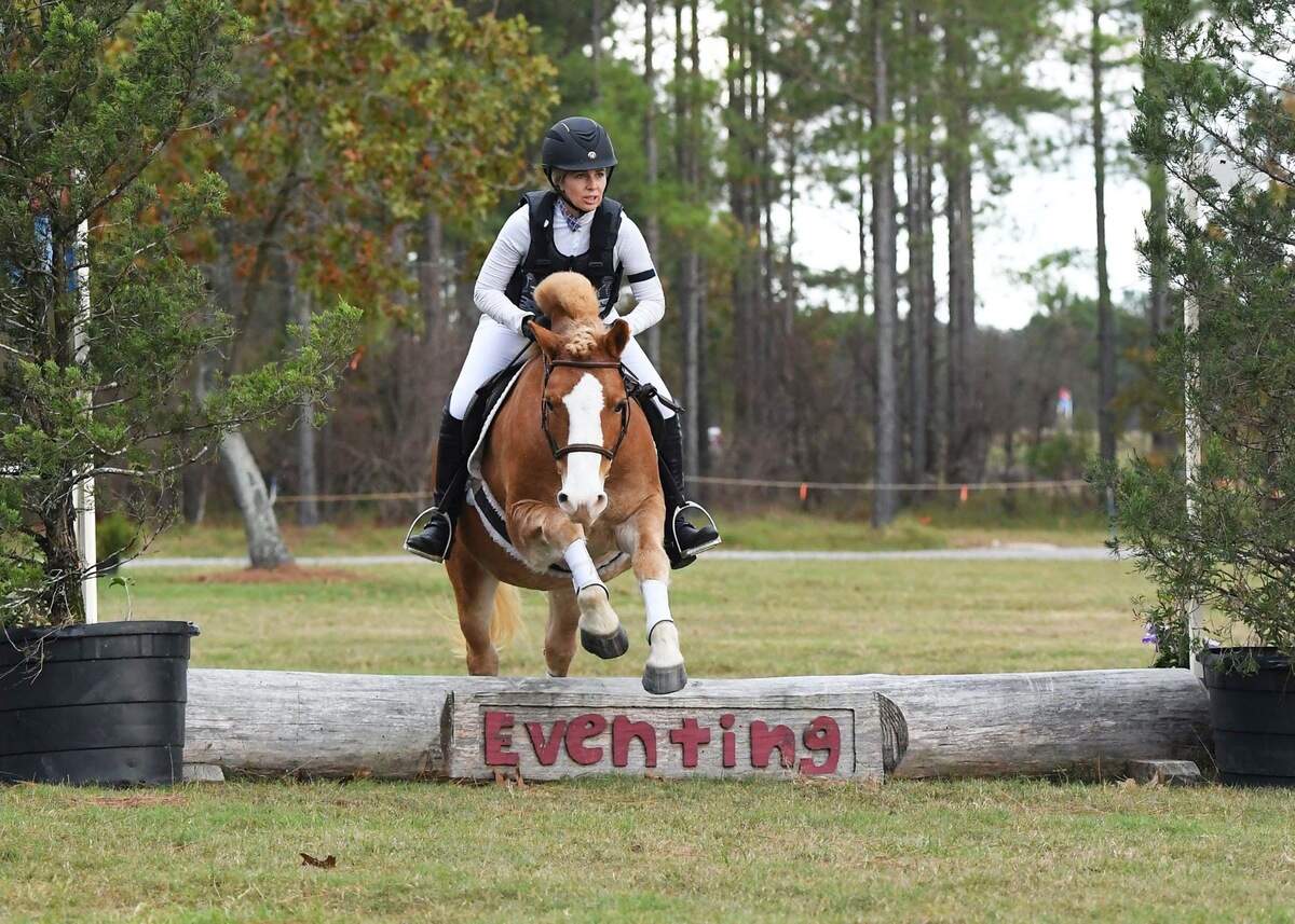 “I got way more stressed out competing when I was a kid,” says Morgan Fogarty, shown competing with Mac earlier this year. “And very uptight about it, and very anxious to go into the show ring, because I felt like it had to be perfect or else we were wasting our time. Now as an adult, I feel like we go out and we have fun, and if we do well, we do well, if we don’t, we’re still learning. That’s what we say around the barn: ‘Either you’re winning, or you’re learning.’”