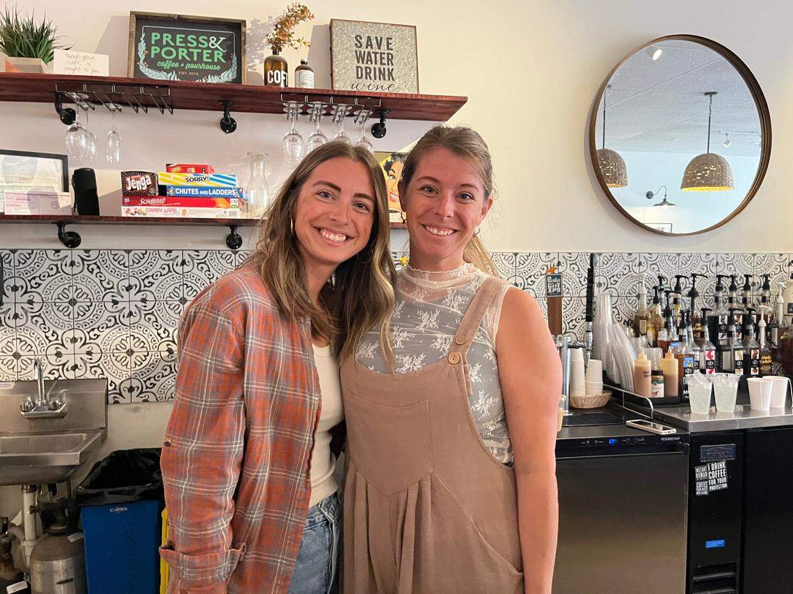 Sisters Emily Cordero and Anna Pinto own Press & Porter Coffeehouse in downtown Concord, and you’ll meet them working behind the counter.