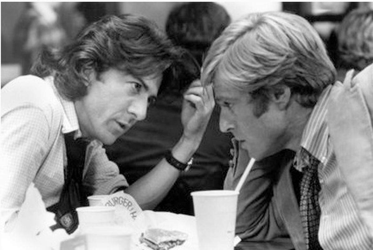 Dustin Hoffman, left, and Robert Redford in “All the President's Men.”