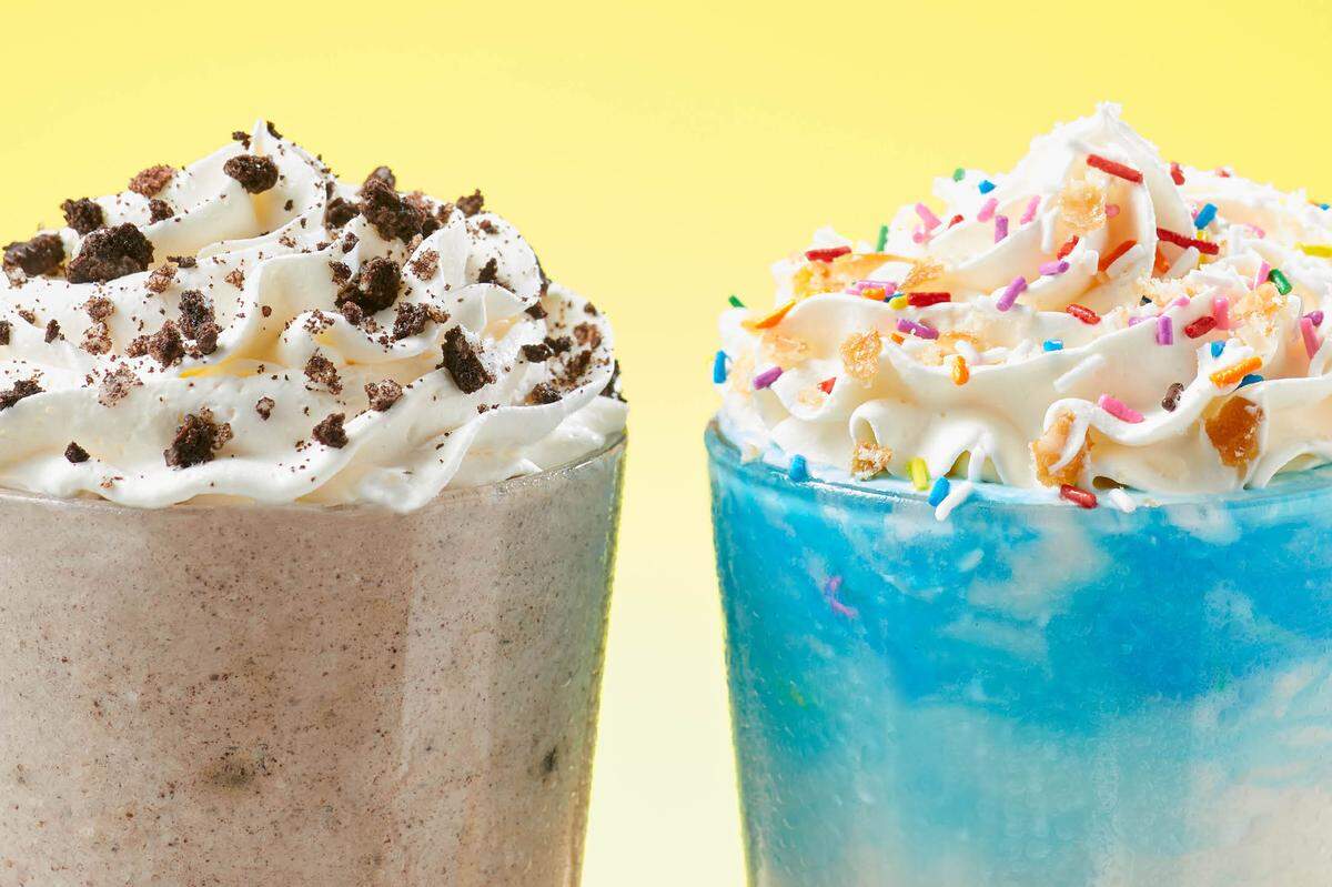 Krispy Kreme serves seven hand-spun shakes, including Cookies and Kreme and Birthday Batter.
