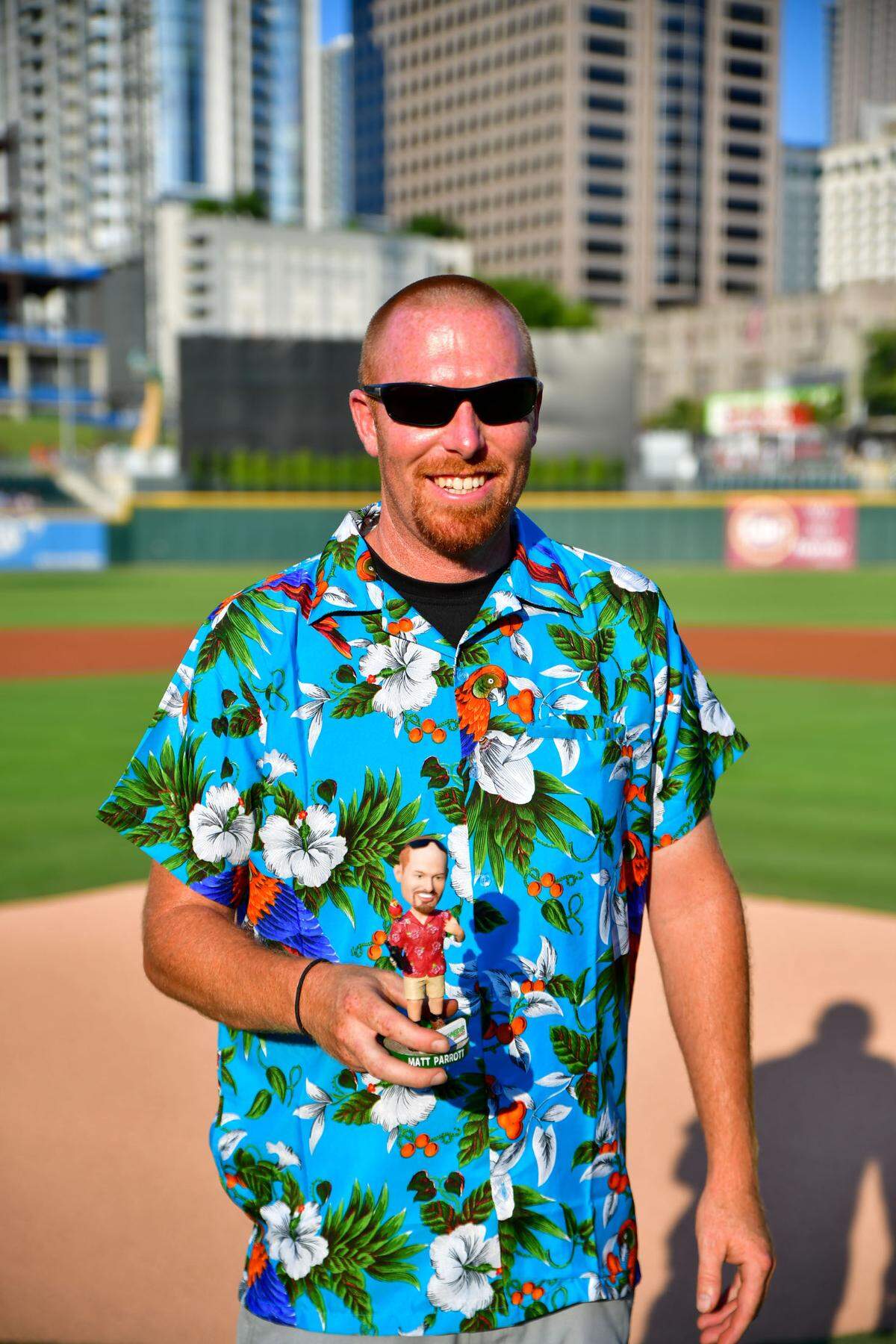 Matt Parrott is the groundskeeper at Truist Field, home of the Charlotte Knights.