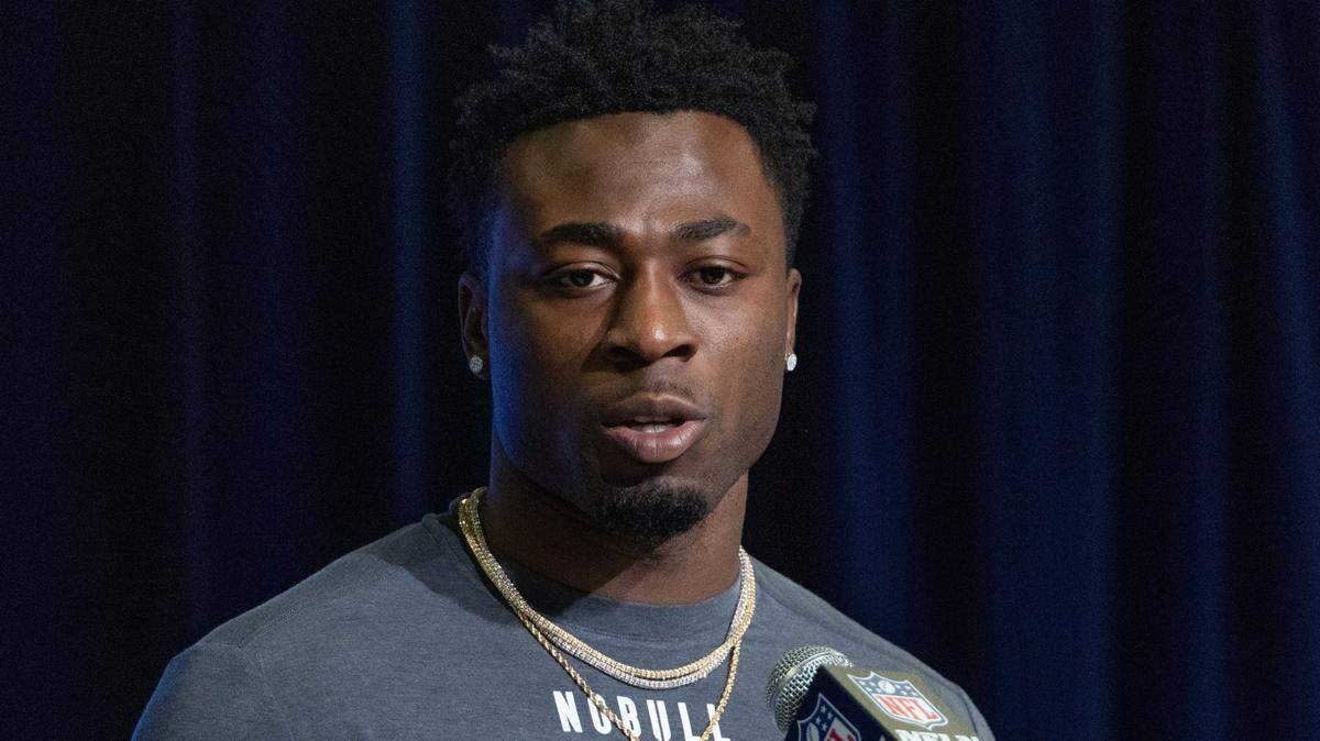 Jammie Robinson at the NFL combine. Trevor Ruszkowski-USA TODAY Sports