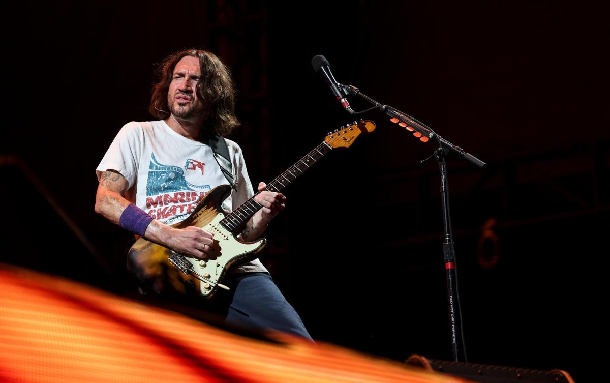 The Red Hot Chili Peppers perform at the Bank of America Stadium in Charlotte, N.C., on Thursday, September 1, 2022.