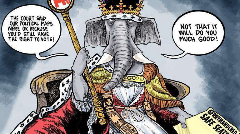 Kevin Siers cartoon: Not what democracy looks like