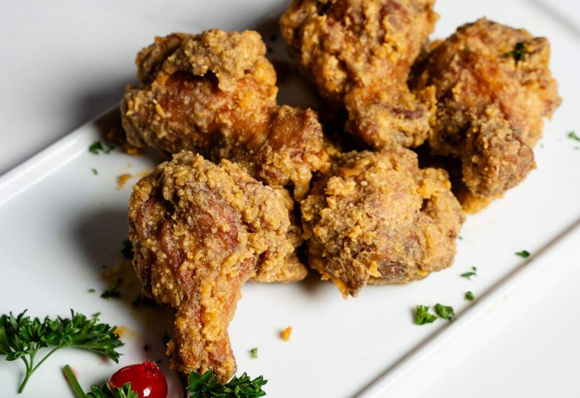 Garlic Butter Sand Wings at Flame Bistro & Bar.