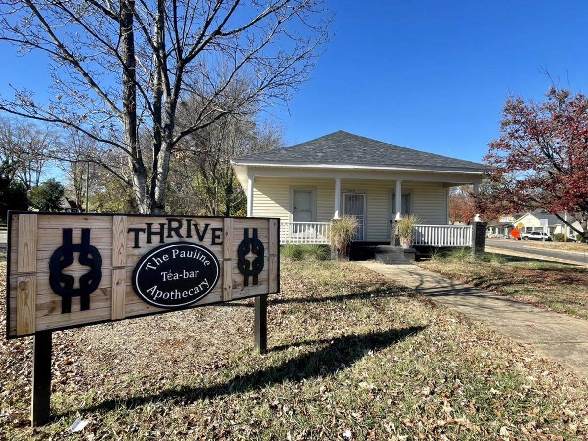 Historic West End in Charlotte received nearly $10 million from Knight Foundation for two projects: a cooperative grocery store and business development. Shown, Historic West End Partners' “Thrive” revitalization includes The Pauline Tea-Bar Apothecary’s second location on Beatties Ford Road.