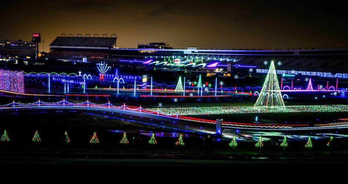 Speedway Christmas at Charlotte Motor Speedway runs Nov. 17-Jan. 7, closing only Dec. 24.