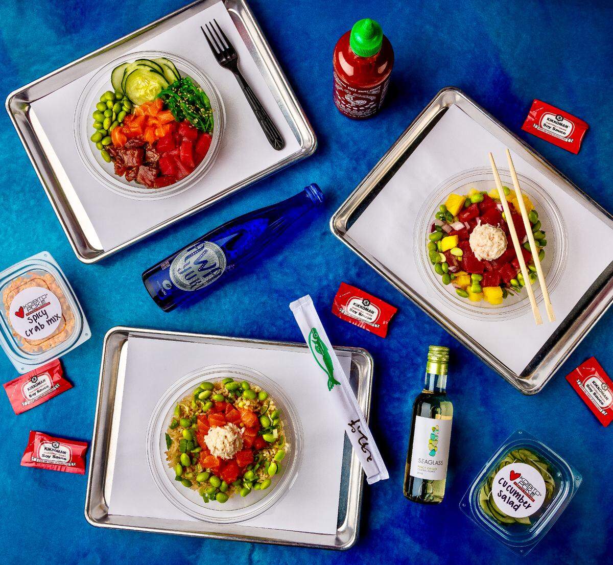 Koibito Poké offers several signature bowls along with build-your-own bowls.
