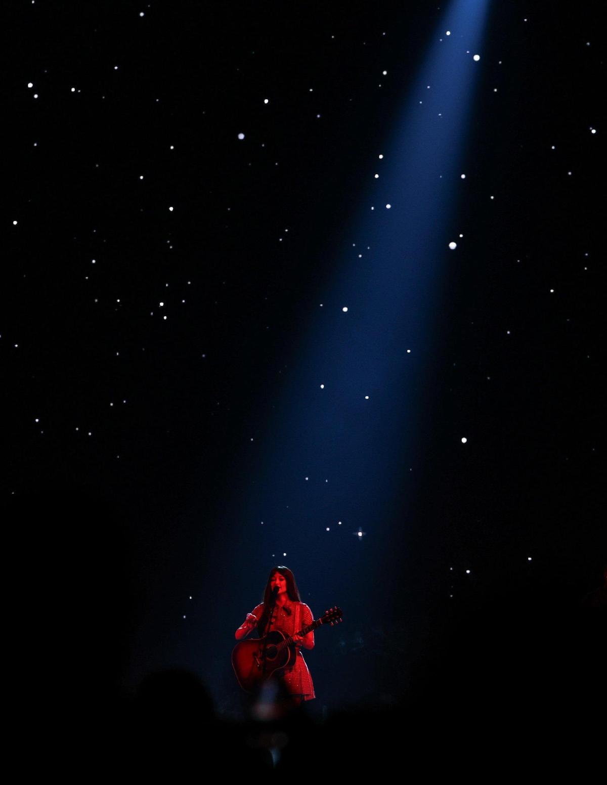 Kacey Musgraves performs during her “Deeper Well World Tour” show at Spectrum Center in Charlotte on Thursday night.
