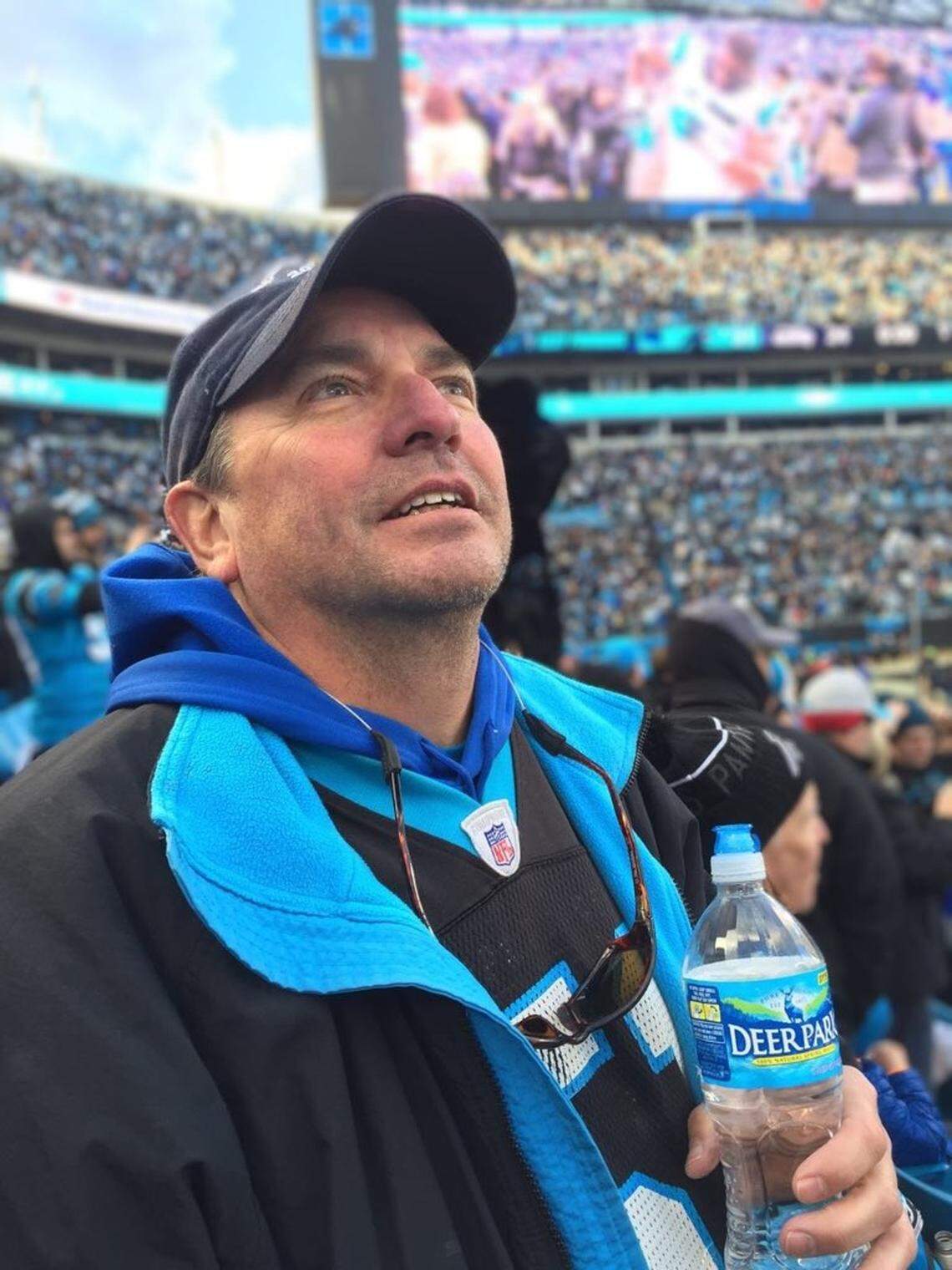 When asked about his favorite memory with his dad, Lewis Cauthen III (pictured), at a Panthers game, Benjamin Cauthen, had a ton to pull from. He ultimately settled on the NFC Championship game in Charlotte in 2016, which is when this photo was taken.