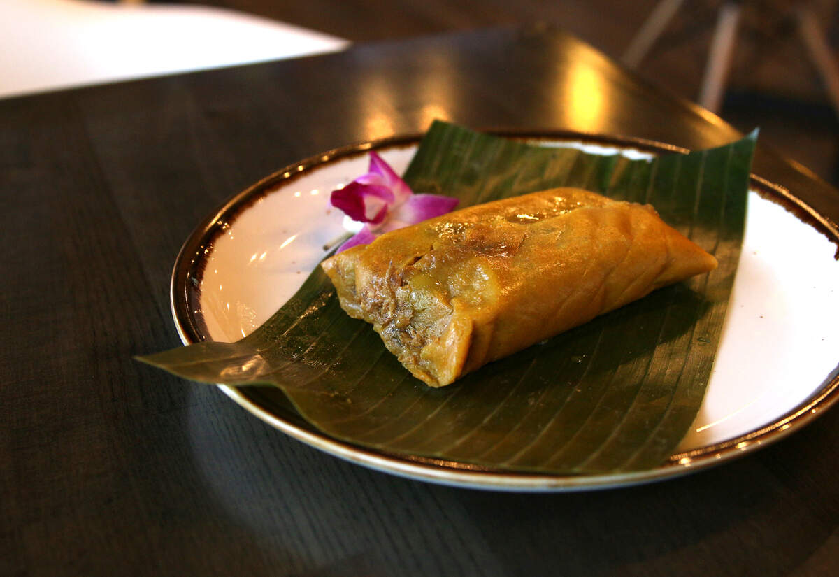 Hallaca at Los Chamos restaurant in Charlotte.