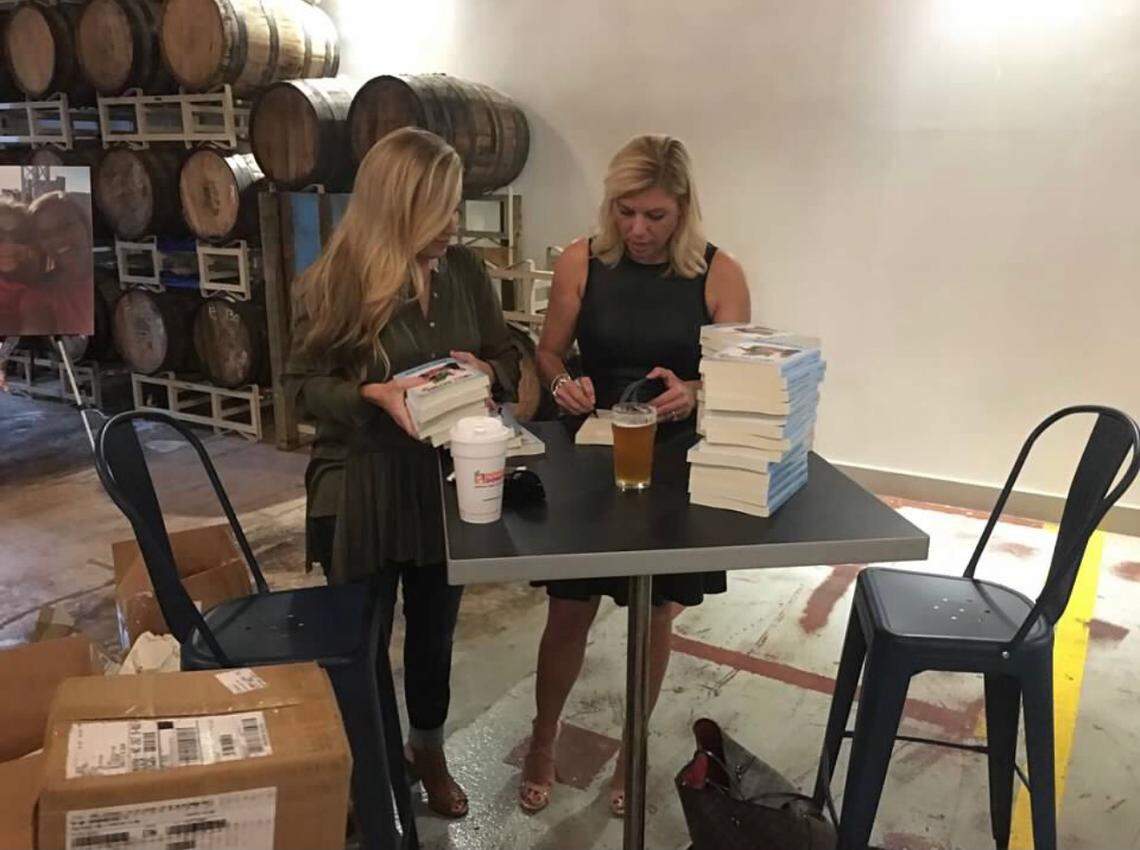 Morgan Fogarty, left, with Molly Grantham at Grantham’s book launch in 2017.