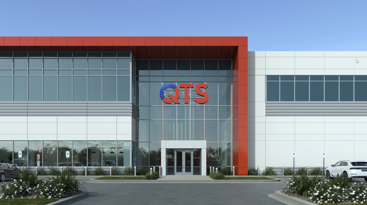 A rendering of what the nine data center buildings will look like on the QTS campus in York County, SC.