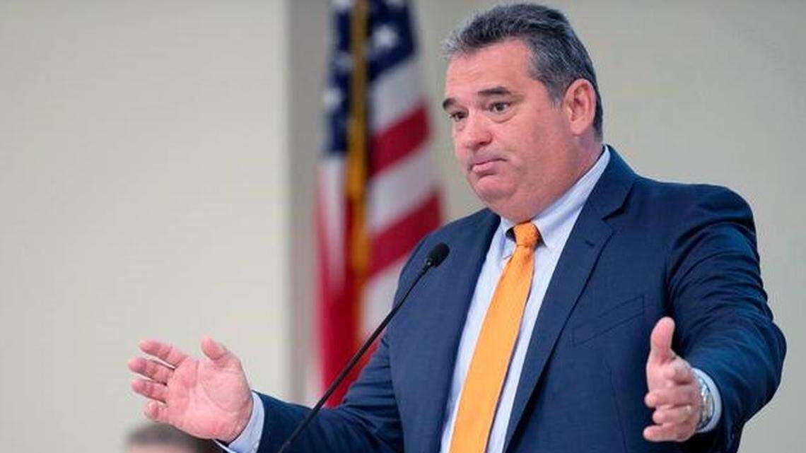 Rep. David Lewis, seen here in 2019, pleaded guilty Wednesday to tax and financial charges in Charlotte’s federal courthouse federal Prosecutors say Lewis siphoned $65,000 of donors’ money from his campaign account and put it to personal use.