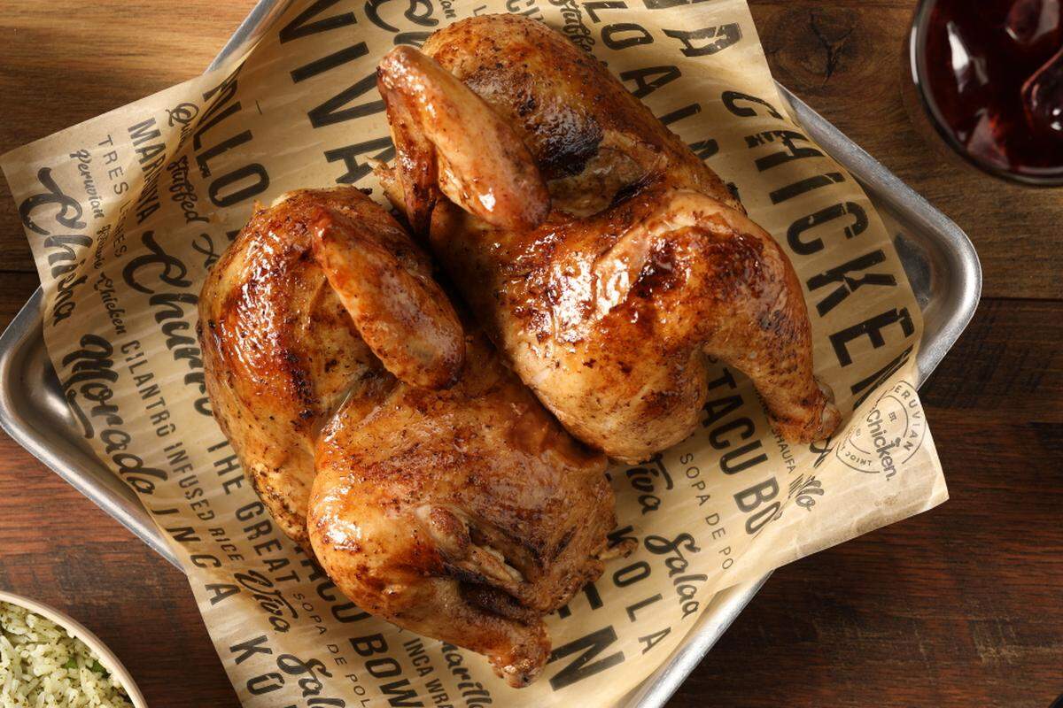 Viva Chicken’s rotisserie chicken is tender and classic with a bit of Peruvian flair.