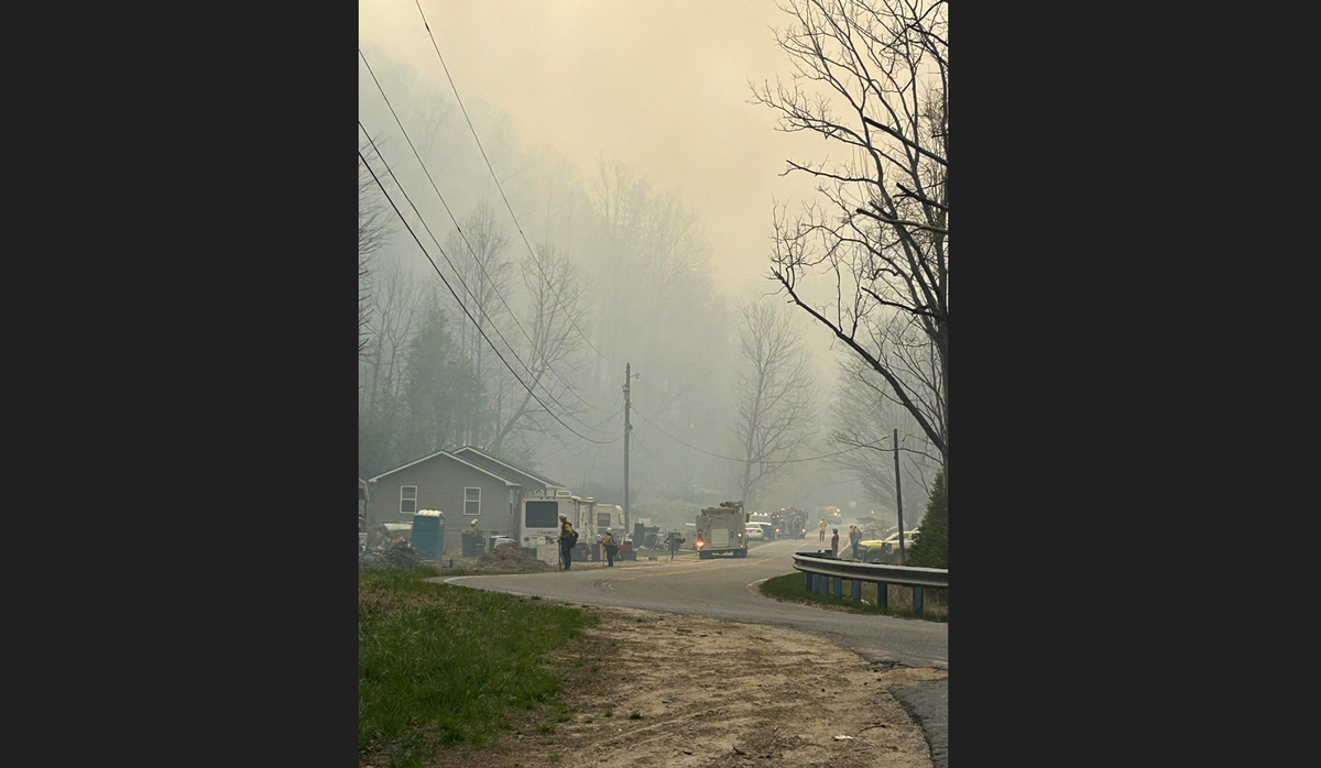 Smoke from the Jumping Branch fire can be seen from Buck Creek, Marion, and surrounding areas, officials say. Drivers have been urged to avoid NC 80 and a Temporary Flight Restriction has been implemented over the fire.