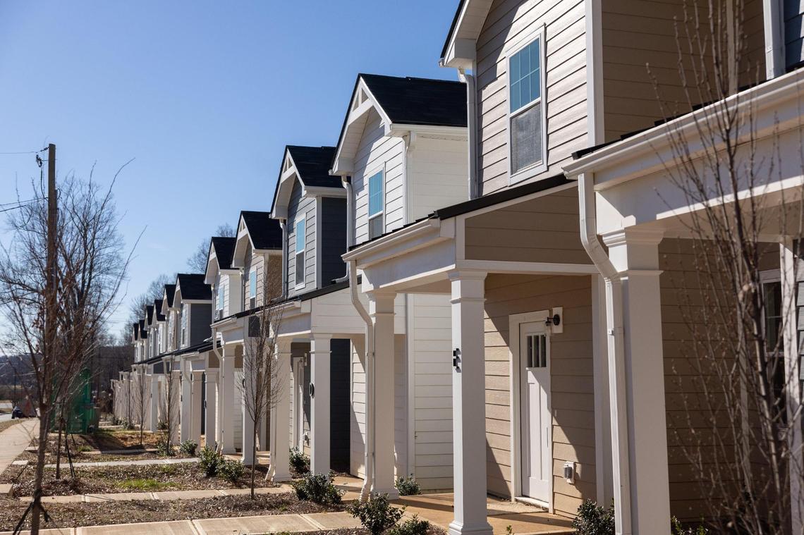 The Lincoln Street Townhomes in Concord’s Logan neighborhood aims to create homeownership opportunities at affordable costs. Lincoln Street Townhomes in Concord, N.C., on Tuesday, January 14, 2025.