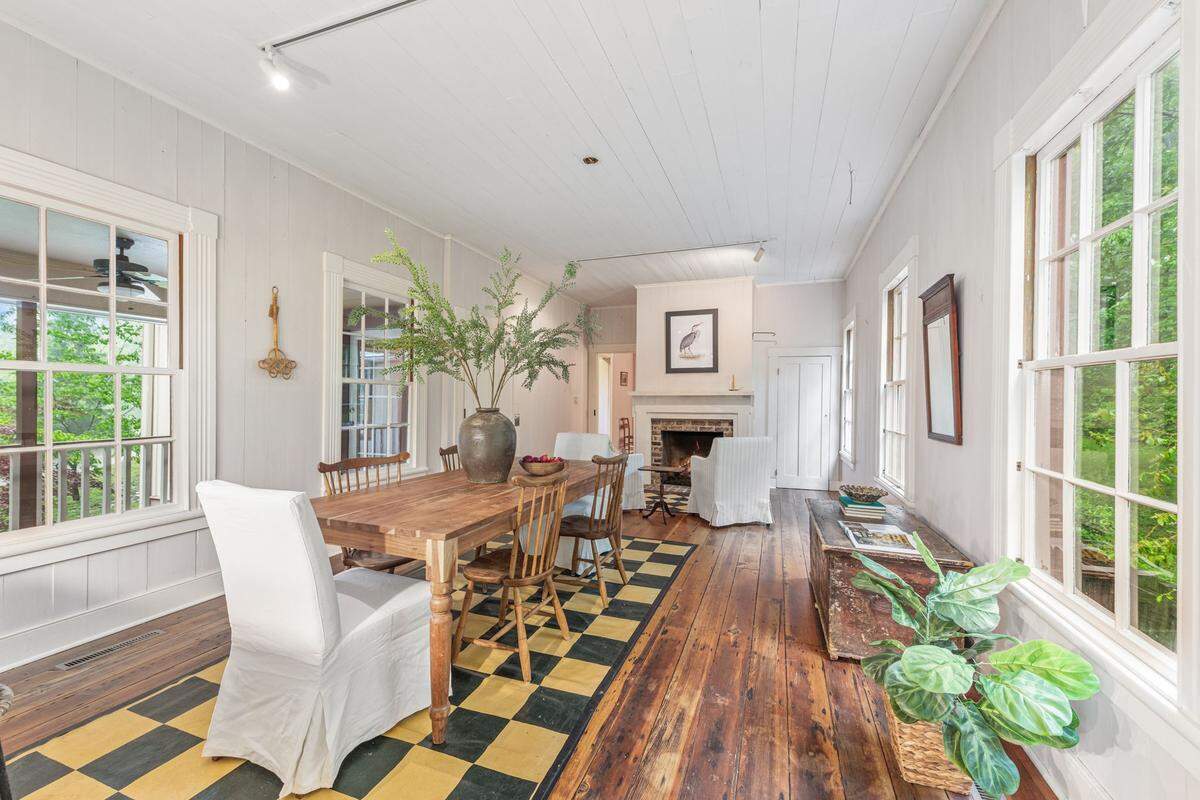 The 1853 Lentz Hotel home retains its original hardwood flooring.
