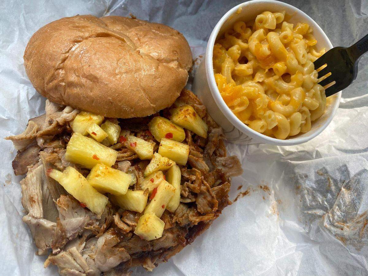 Toucan Louie’s Cafe and Roastery on Rozzelles Ferry Road has sandwiches, mac and cheese and various coffee drinks ready for takeout.