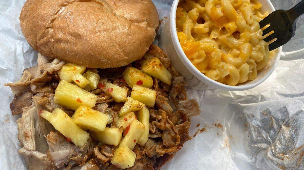 Toucan Louie’s Cafe and Roastery on Rozzelles Ferry Road has sandwiches, mac and cheese and various coffee drinks ready for takeout.