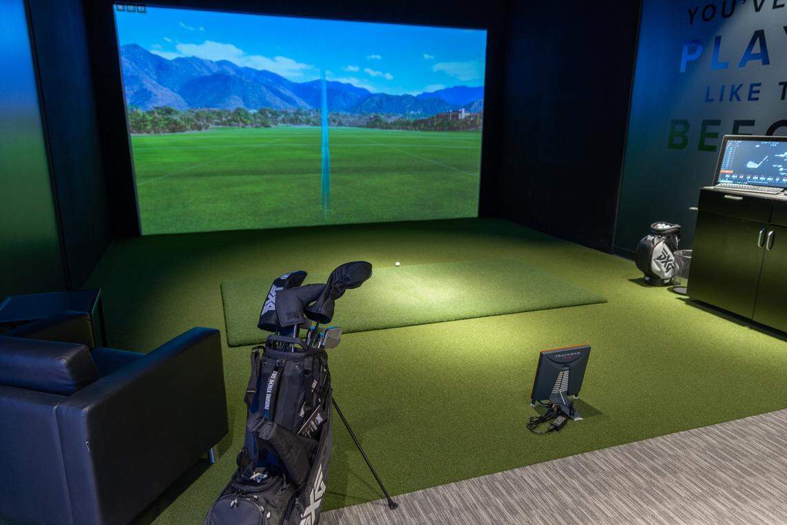 PXG in Charlotte has three fitting bays with golf simulators powered by TrackMan technology, a practice putting green, a 460-square-foot putter studio and lounge area.